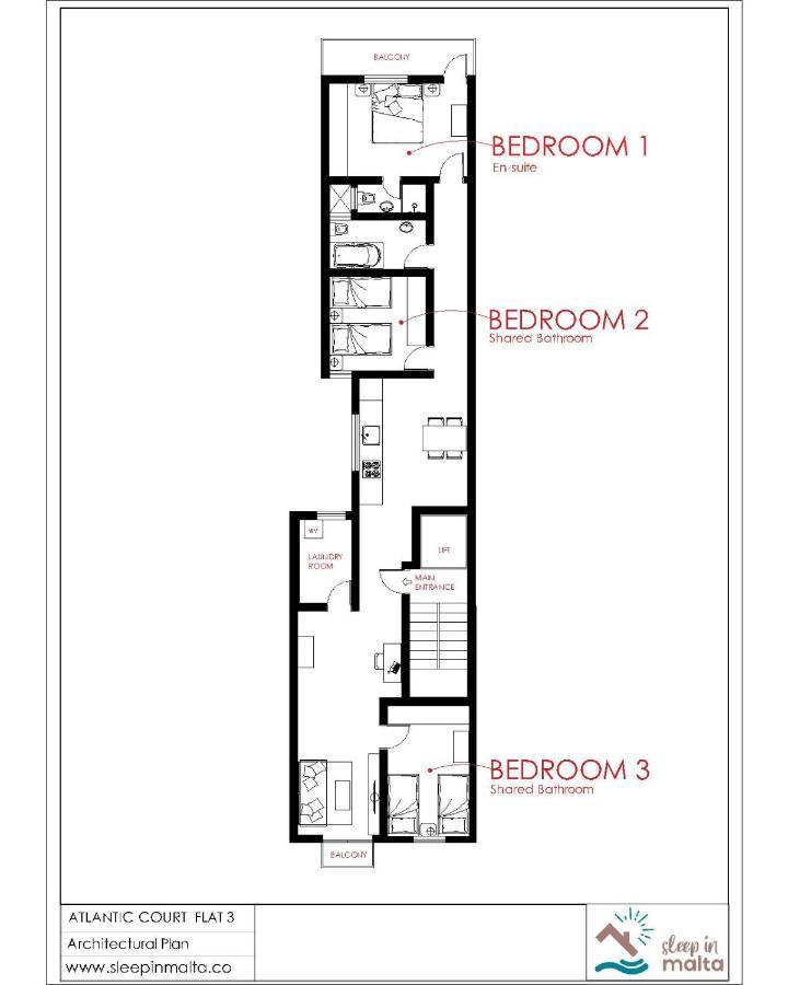 منزل للإقامة F3 1, Private Double With Private Bathroom And Balcony *